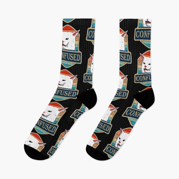 Item preview, Confused - Cat Meme Woman Yelling At Table Dinner designed and sold by Mfk Clothes.