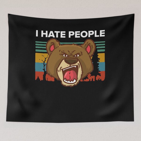 Item preview, I HATE PEOPLE I For animal welfare, nature conservation and animal love designed and sold by ChrisFeil.