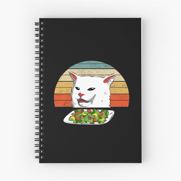 Item preview, Cat Meme Woman Yelling At Table Dinner Vintage Retro Sunset designed and sold by Mfk Clothes.
