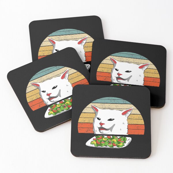 Item preview, Cat Meme Woman Yelling At Table Dinner Vintage Retro Sunset designed and sold by Mfk Clothes.