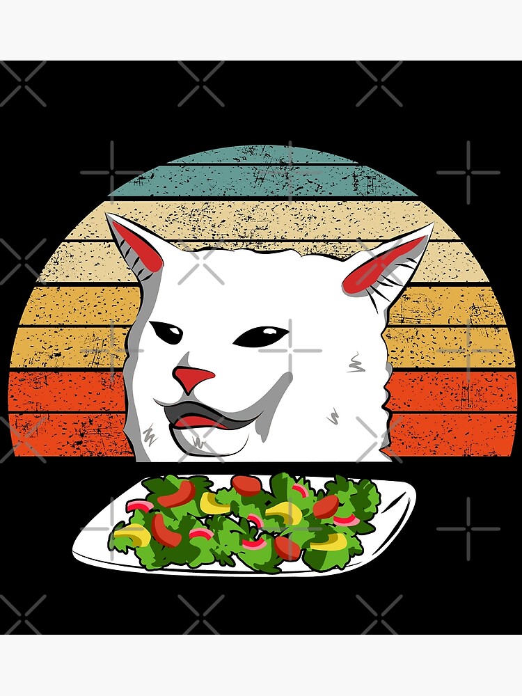 Woman Yelling at Cat: Salad Cat Meme Icon 