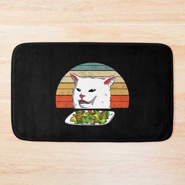 Item preview, Cat Meme Woman Yelling At Table Dinner Vintage Retro Sunset designed and sold by Mfk Clothes.