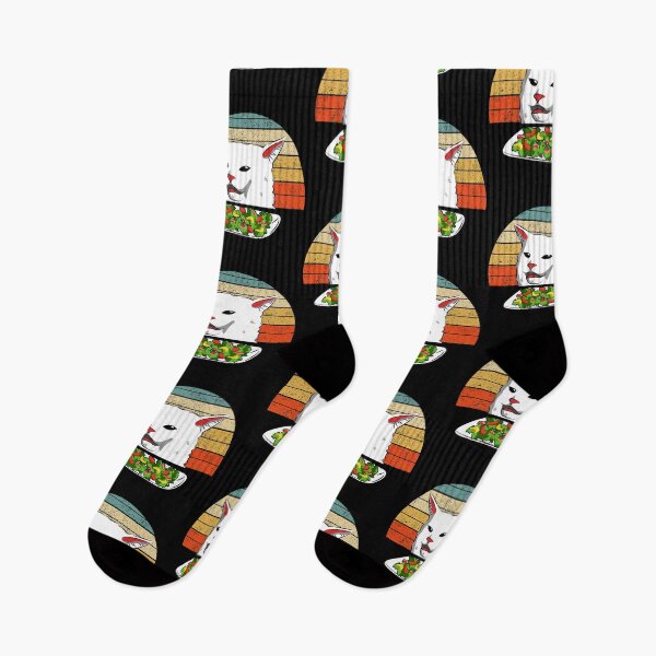 Item preview, Cat Meme Woman Yelling At Table Dinner Vintage Retro Sunset designed and sold by Mfk Clothes.