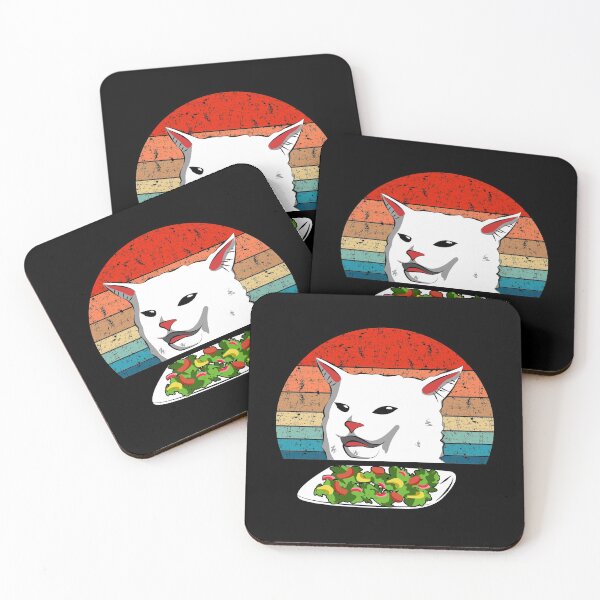 Item preview, Cat Meme Woman Yelling At Table Dinner Vintage Retro Style designed and sold by Mfk Clothes.