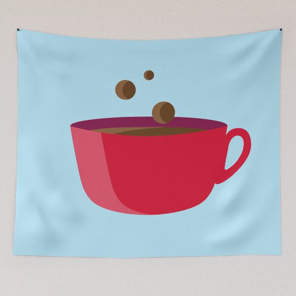 Item preview, Cute Coffee Cup - Red designed and sold by MOREDANKMEMES.