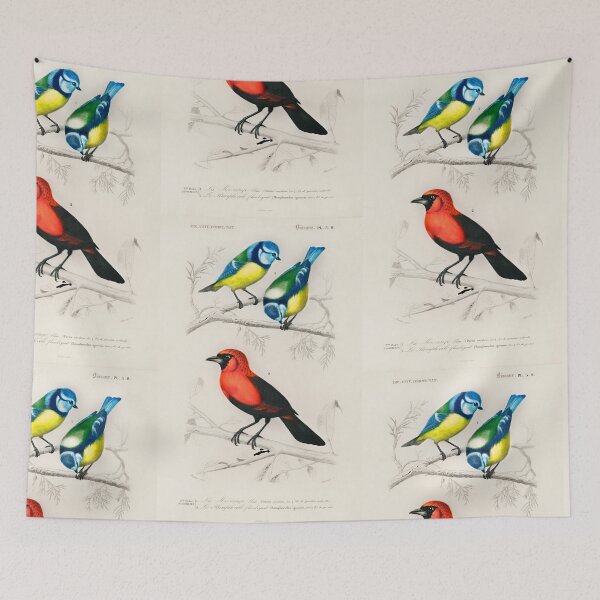 Item preview,  Pretty birds vintage illustration  designed and sold by Vintage Designs +.