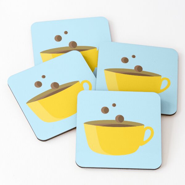 Item preview, Cute Coffee Cup - Yellow designed and sold by MOREDANKMEMES.