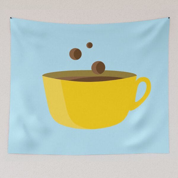 Item preview, Cute Coffee Cup - Yellow designed and sold by MOREDANKMEMES.