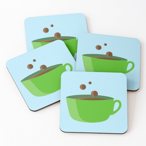Item preview, Cute Coffee Cup - Green designed and sold by MOREDANKMEMES.