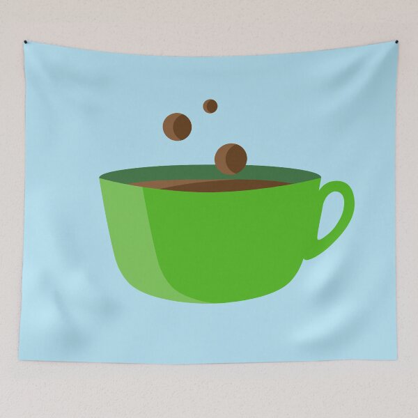 Item preview, Cute Coffee Cup - Green designed and sold by MOREDANKMEMES.