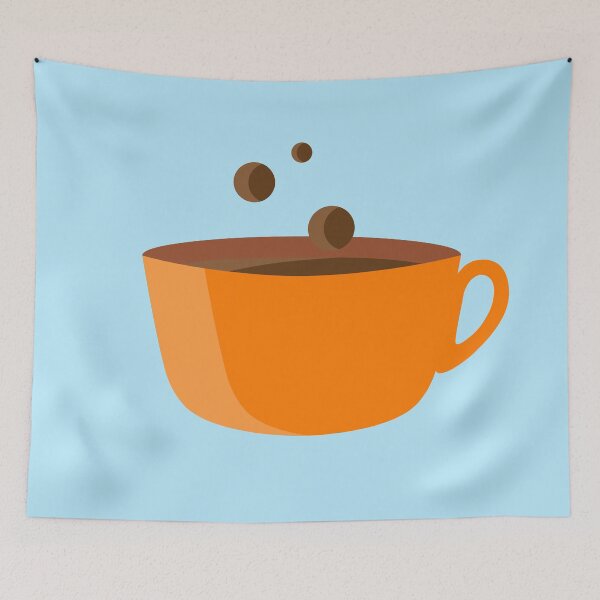 Item preview, Cute Coffee Cup - Orange designed and sold by MOREDANKMEMES.