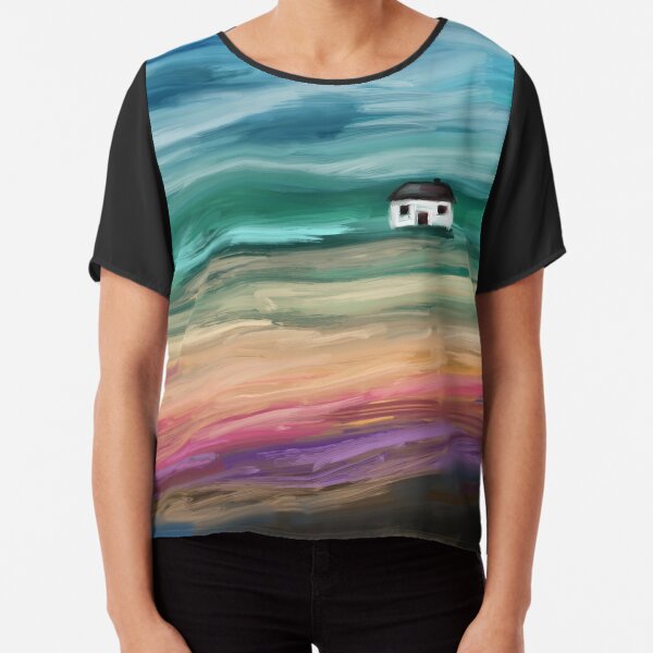 Scottish Cottage On The Moors Chiffon Top