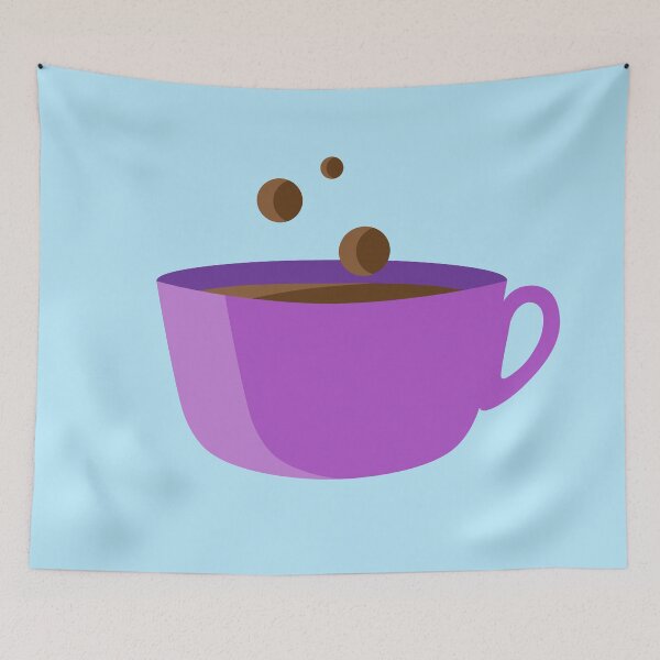 Item preview, Cute Coffee Cup - Purple designed and sold by MOREDANKMEMES.