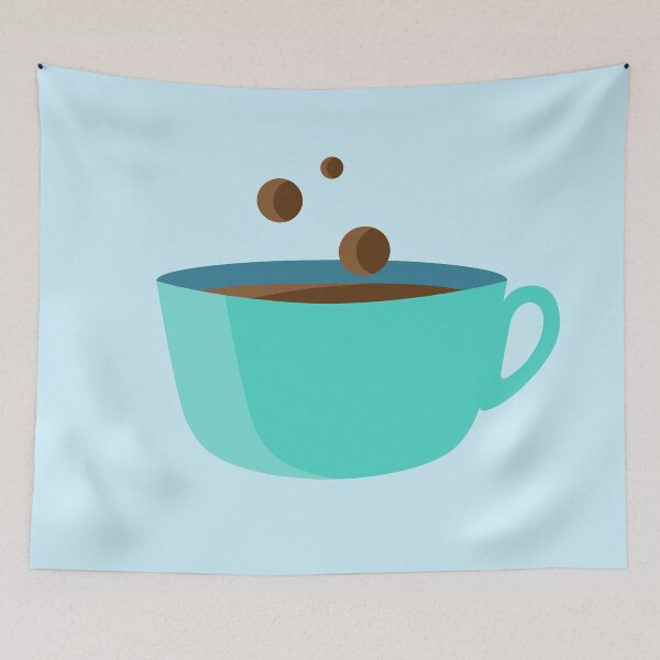 Item preview, Cute Coffee Cup - Teal designed and sold by MOREDANKMEMES.
