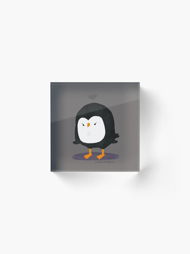 Alternate view of Grumpy Penguin 3 Acrylic Block