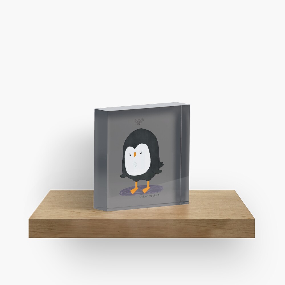 Grumpy Penguin 3 Acrylic Block