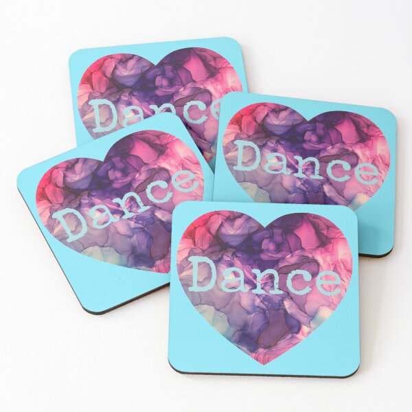 Item preview, Love Dance purple pink and blue alcohol Ink abstract heart designed and sold by herzart.