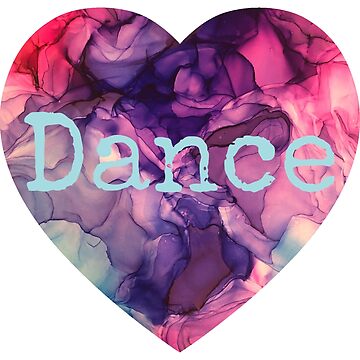 Artwork thumbnail, Love Dance purple pink and blue alcohol Ink abstract heart by herzart