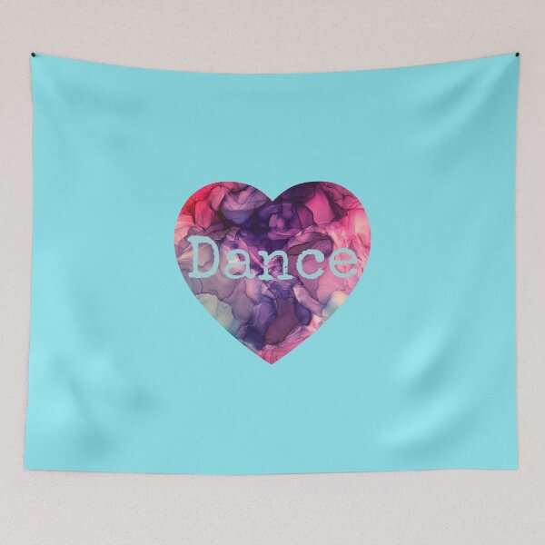Item preview, Love Dance purple pink and blue alcohol Ink abstract heart designed and sold by herzart.