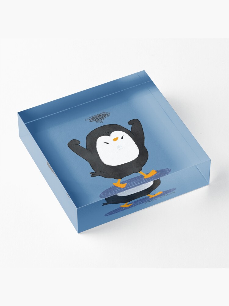 Alternate view of Grumpy Penguin 4 Acrylic Block