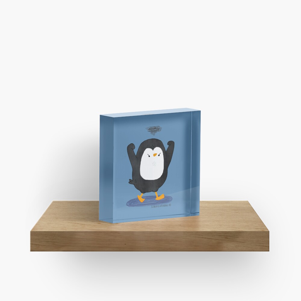 Grumpy Penguin 4 Acrylic Block