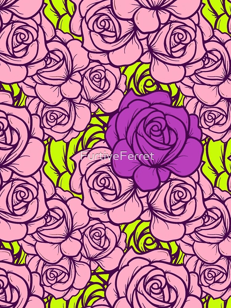 Thumbnail 5 of 5, A-Line Dress, Spring Roses designed and sold by FurtiveFerret.