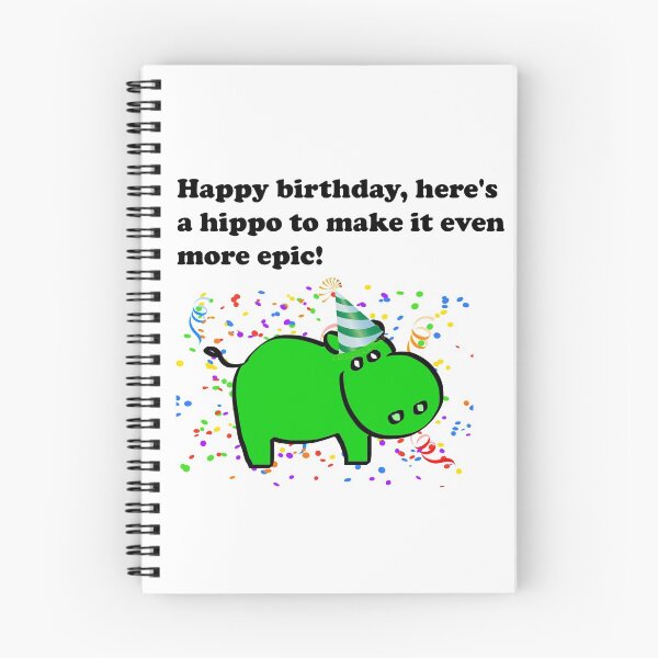 Item preview, Birthday hippo designed and sold by chopper22.