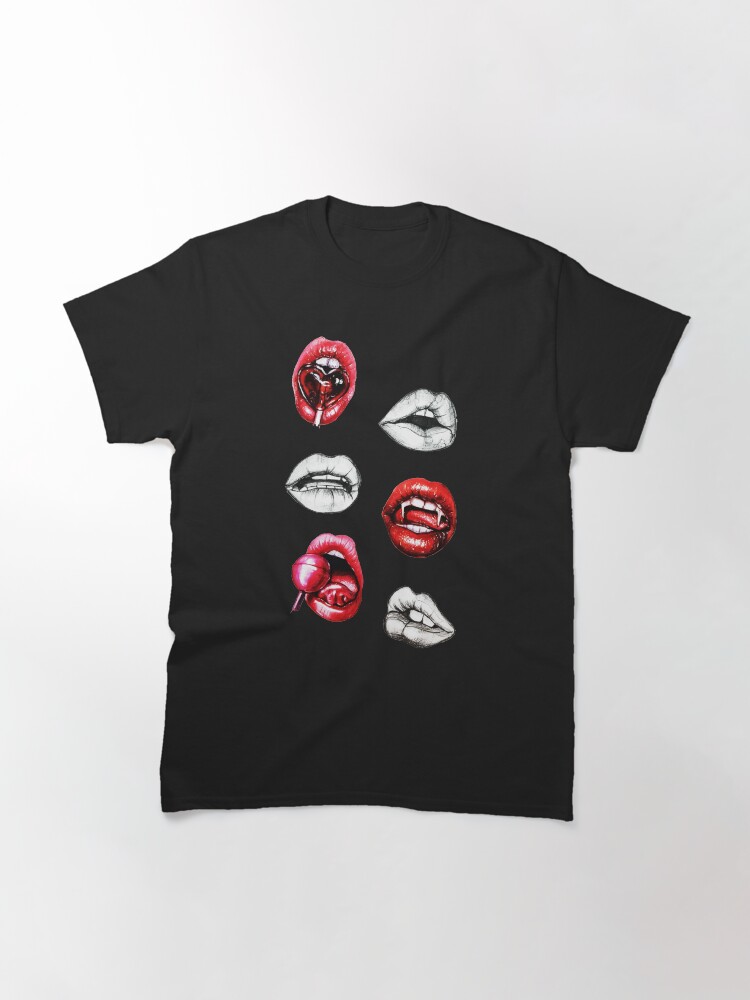 Vista alternativa de Camiseta clásica Bocas y labios