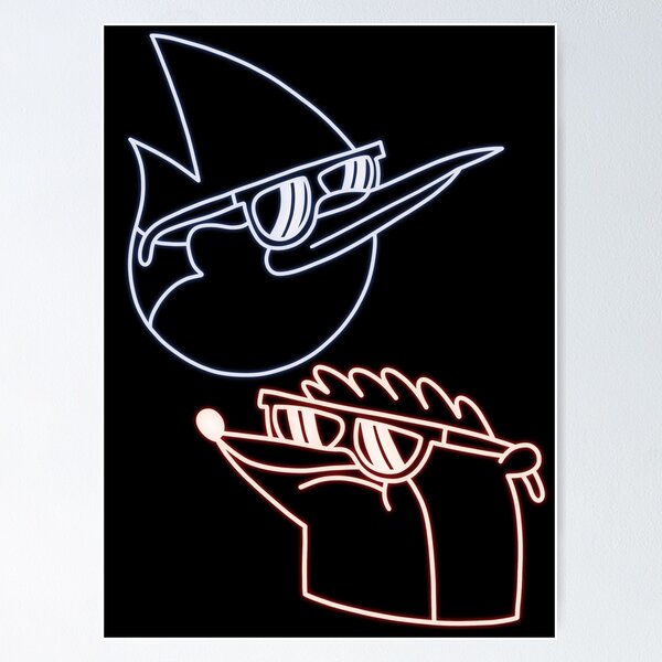 Artikel-Vorschau von Mordecai und Rigby Neon, designt und verkauft von metalpika.