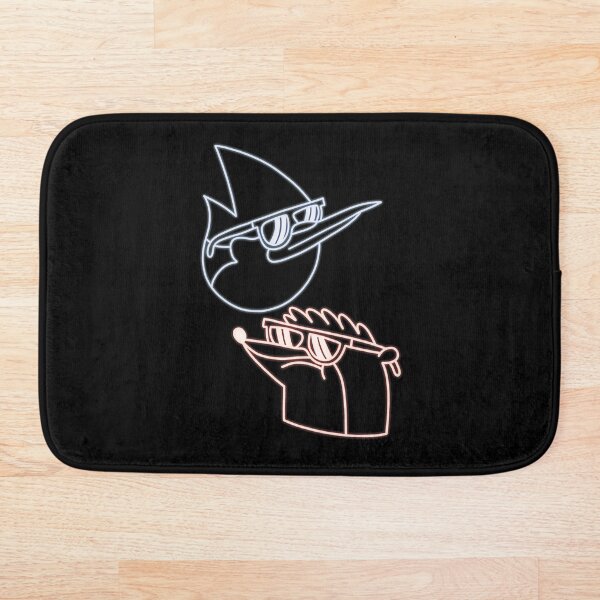 Mardoqueo y Rigby neón Alfombra de baño