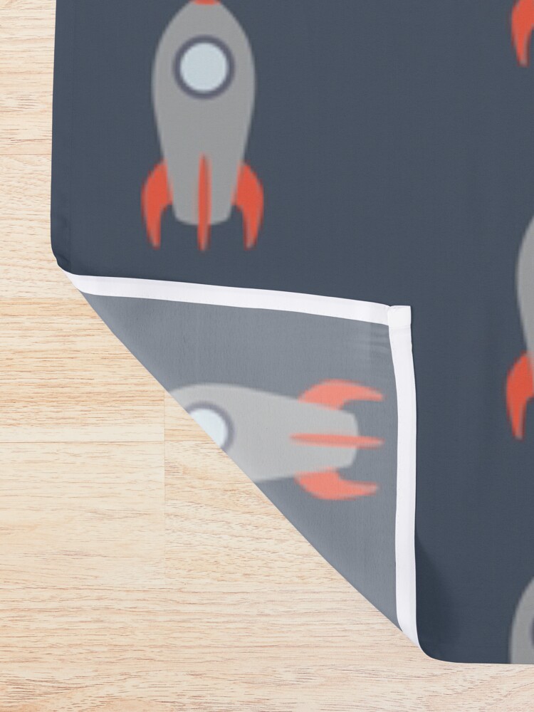 rocket ship shower curtain