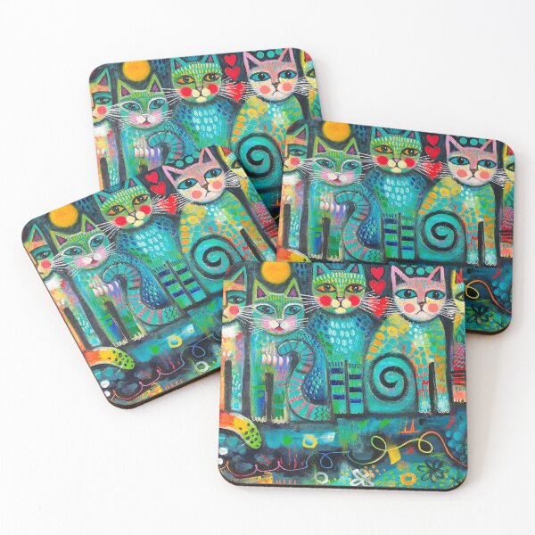 Item preview, Friendly cats designed and sold by Karin Zeller.