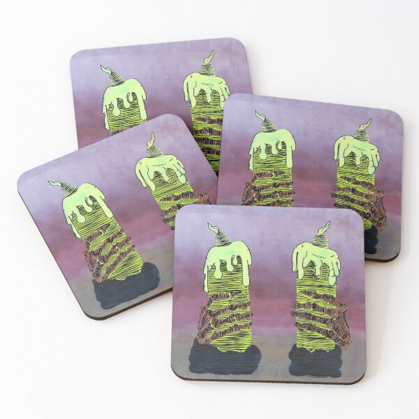 Item preview, Skeleton Hands Holding Two Candles By ArtGuru 9126 - Acrylic On Paper designed and sold by Art Guru.