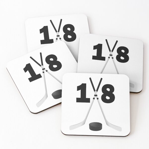 Item preview, Hockey number 18 - eighteen with sticks and disc designed and sold by AllShirts21.