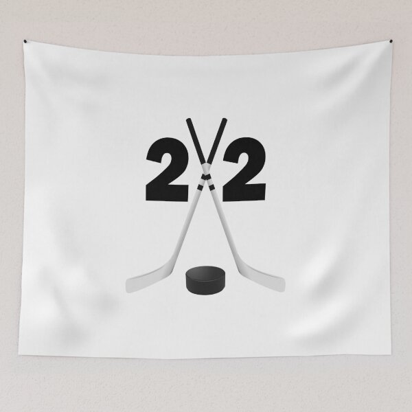Item preview, Hockey number 22 - twenty-two with sticks and disc designed and sold by AllShirts21.