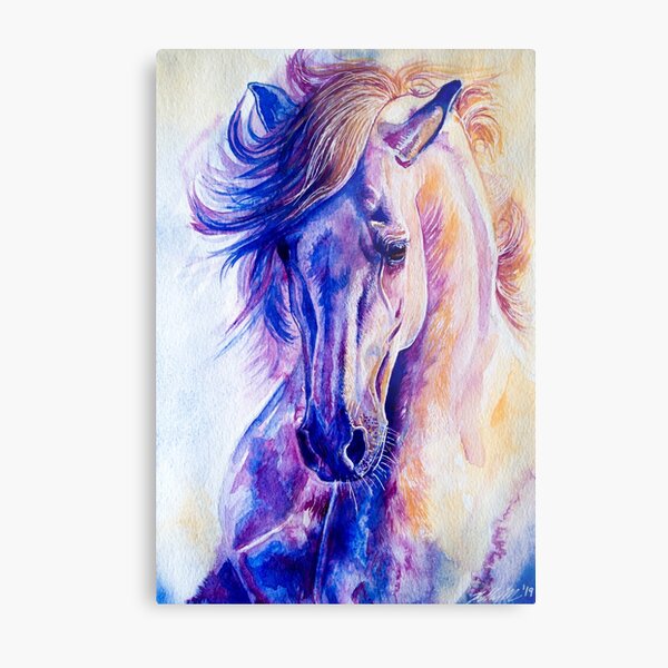 Aperçu de l'œuvre Cheval à l'aquarelle III créée et vendue par KelleyDakota.