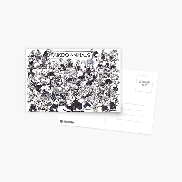 Aikido Animals Herde Postkarte