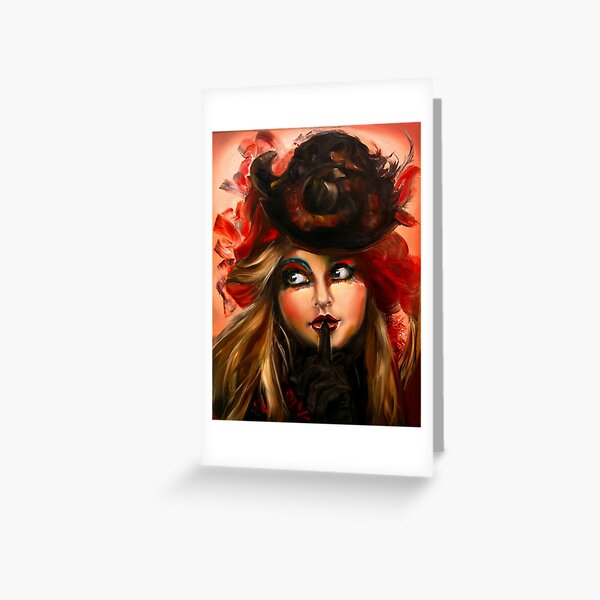 Crimson Flower Greeting Card