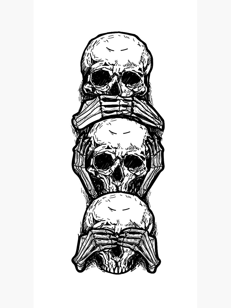 Three wise skulls | Art Print