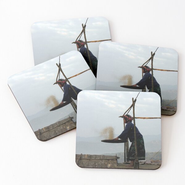Item preview, Akha Gril Milling Rice Portrait designed and sold by worldways.