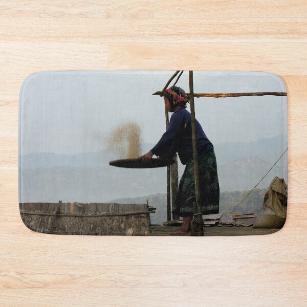 Item preview, Akha Gril Milling Rice Portrait designed and sold by worldways.