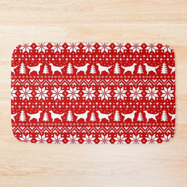 Item preview, Irish Setter Silhouettes Red and White Christmas Holiday Pattern designed and sold by Jenn Inashvili.