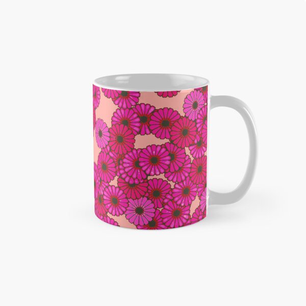 Item preview, Art Deco flower pattern - deep pink and peach designed and sold by Marymarice.