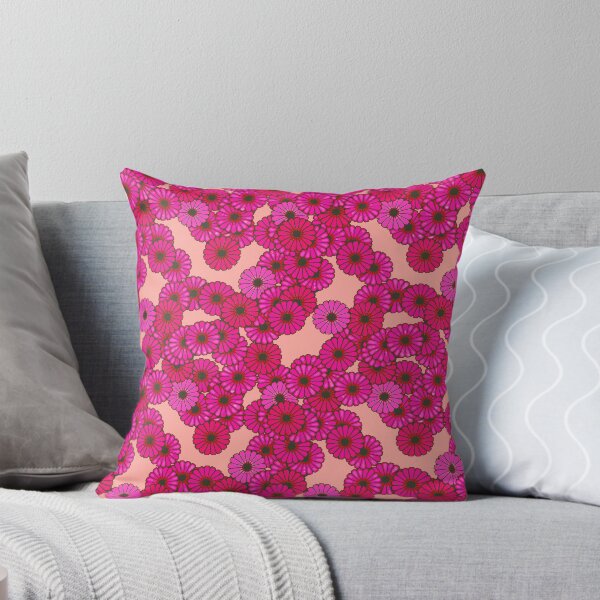 Item preview, Art Deco flower pattern - deep pink and peach designed and sold by Marymarice.