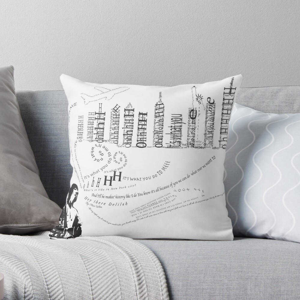 Hey There Delilah Throw Pillow By Kandrowis Redbubble