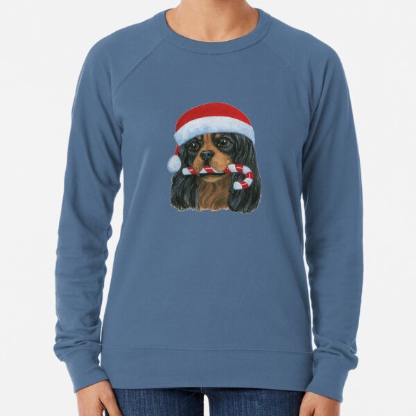 Vista previa del artículo con la obra «Navidad Cavalier King Charles Spaniel Negro y Tan», diseñado y vendido por amberwjohnson.