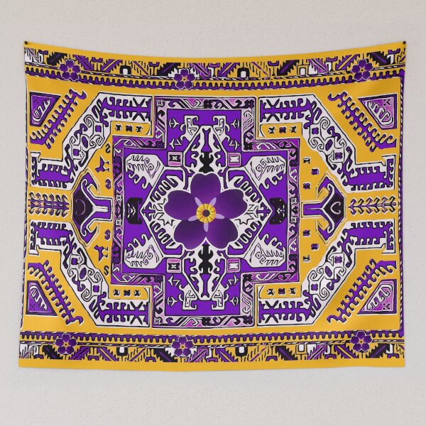 Item preview, Forget me not flower with Armenian folk art designed and sold by doniainart.