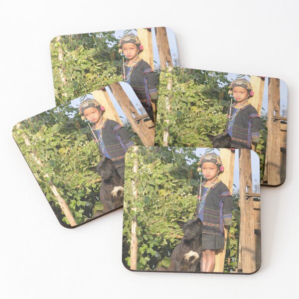 Item preview, Portrait of Akha Child with dog designed and sold by worldways.