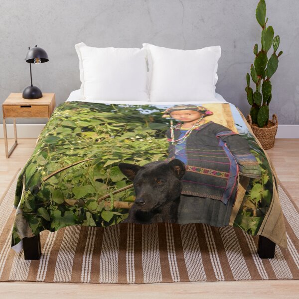 Item preview, Portrait of Akha Child with dog designed and sold by worldways.