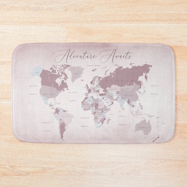 Item preview, Adventure Awaits World Map designed and sold by UrbanEpiphany.